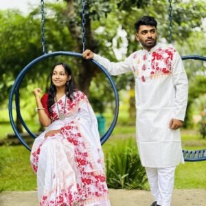 প্রিমিয়াম ধুপিয়ান সিল্ক কাপল সেট